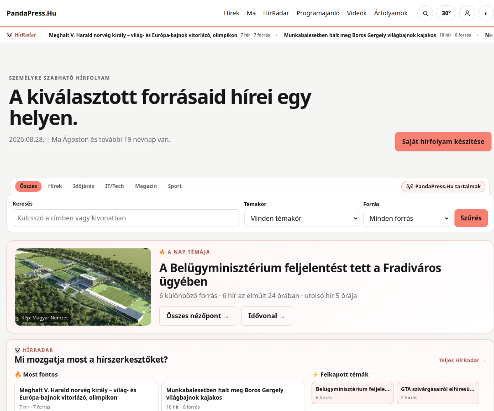 PANDAPRESS előnézete